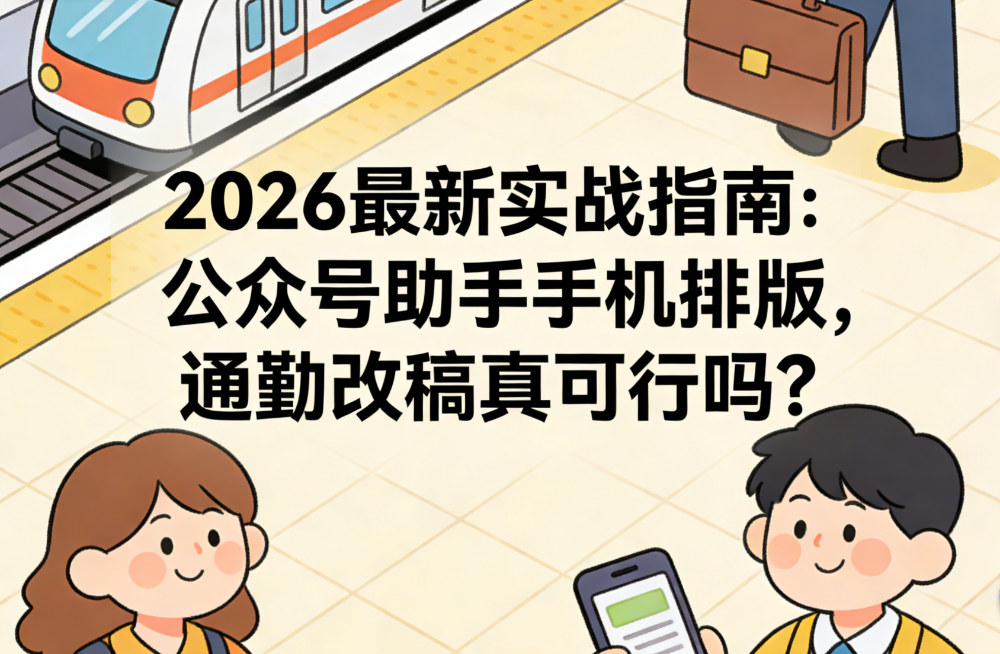 2026公众号排版新习惯：用公众号助手实现手机改稿流程全拆解