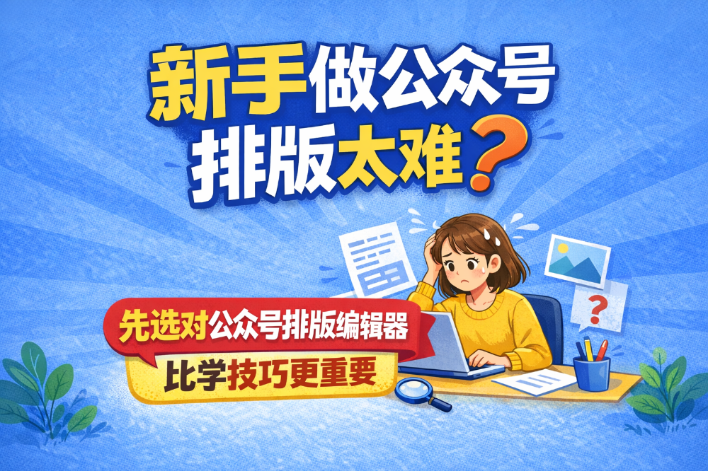 新手做公众号排版太难？先选对公众号排版编辑器，比学技巧更重要