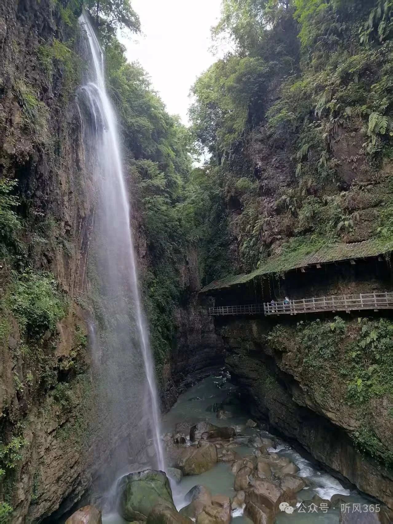 屏山峡谷清澈水面